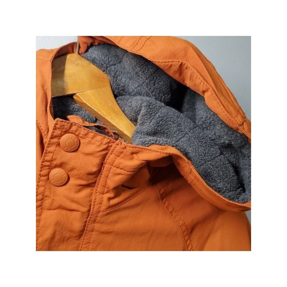 Gap jacket boys size large size 10 orange grey green blue zippered pockets